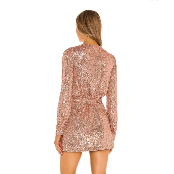 NWT rose gold SEQUIN NBD MINI DRESS - Picture 5 of 15